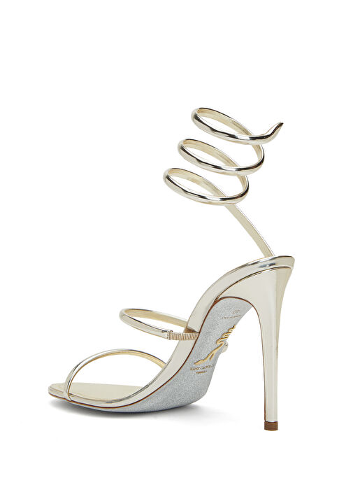 Light Gold Kadın Deri Sandalet - Görsel 4