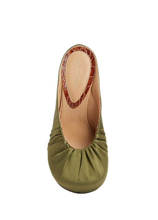 Yeşil Drapeli Kadın Terlik - Görsel 5