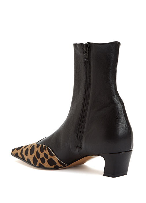 Nevada Stretch Leopar Kadın Deri Bot - Görsel 4