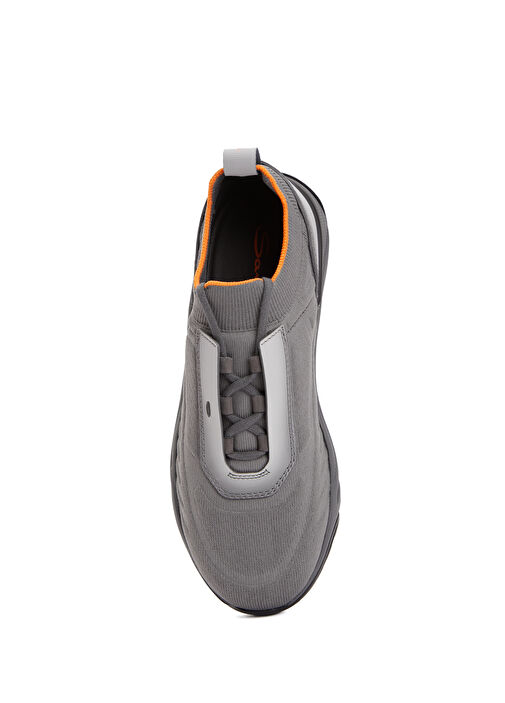 Koyu Gri Erkek Deri Sneaker - Görsel 5