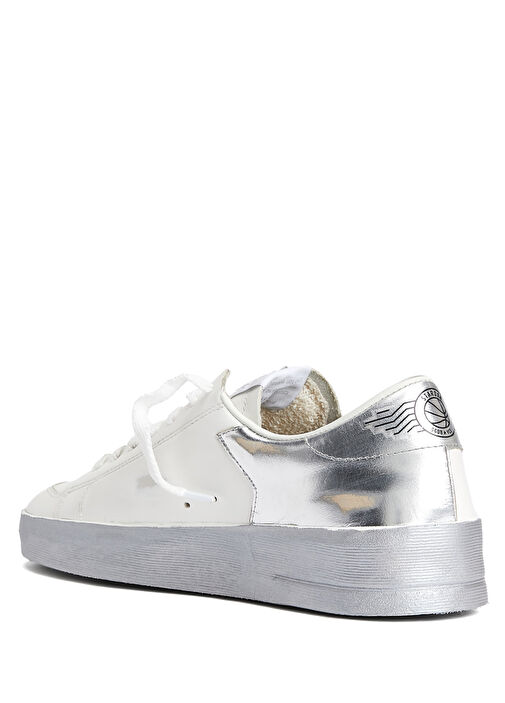 Stardan Beyaz Silver Kadın Deri Sneaker - Görsel 4