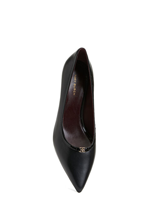 Siyah Deri Stiletto - Görsel 5