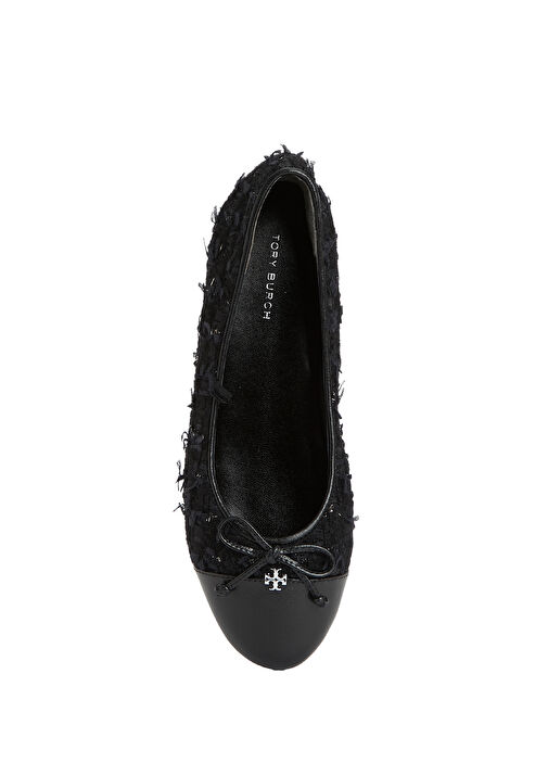 Siyah Lacivert Tüvit Dokulu Deri Babet - Görsel 5