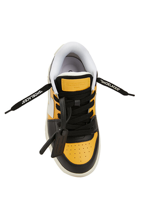 Siyah Sarı Erkek Çocuk Deri Sneaker - Görsel 5