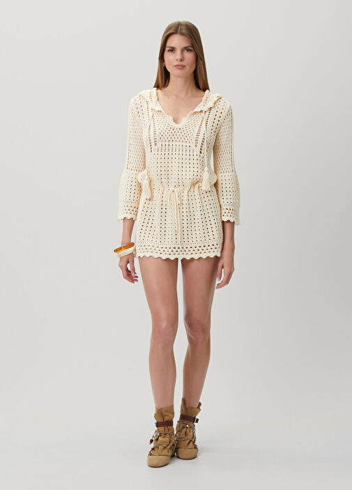 isabel marant etoile crochet dress Isabel Marant Etoile Dress Small White Crochet Accent Shift Dress 38 New HTF