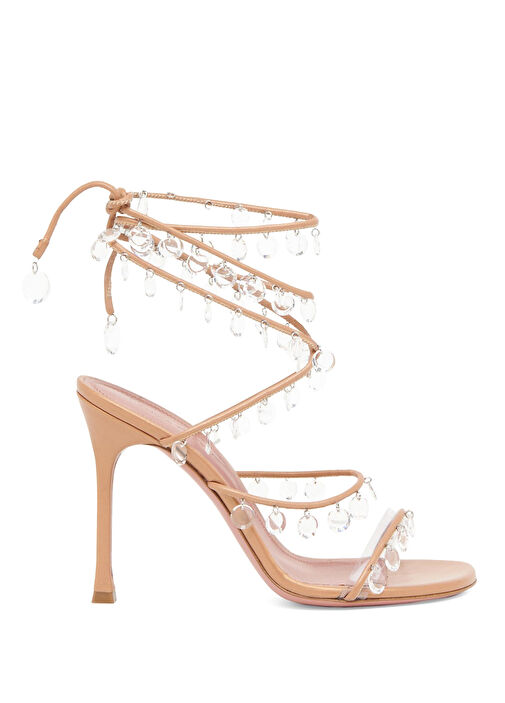 Beyaz Ekru Kadın Deri Sandalet - Görsel 2