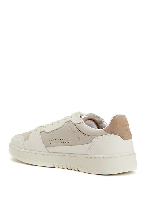 Bej Beyaz Erkek Deri Sneaker - Görsel 4
