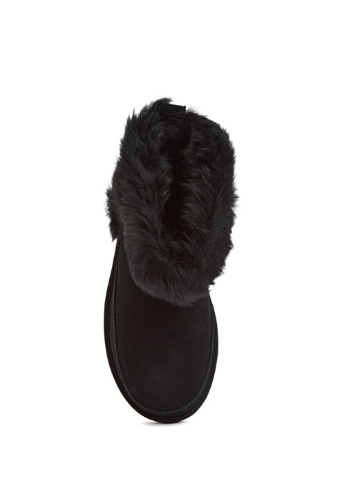 Classic Ultra Mini Chalet Siyah Kadın Süet Bot - Görsel 5