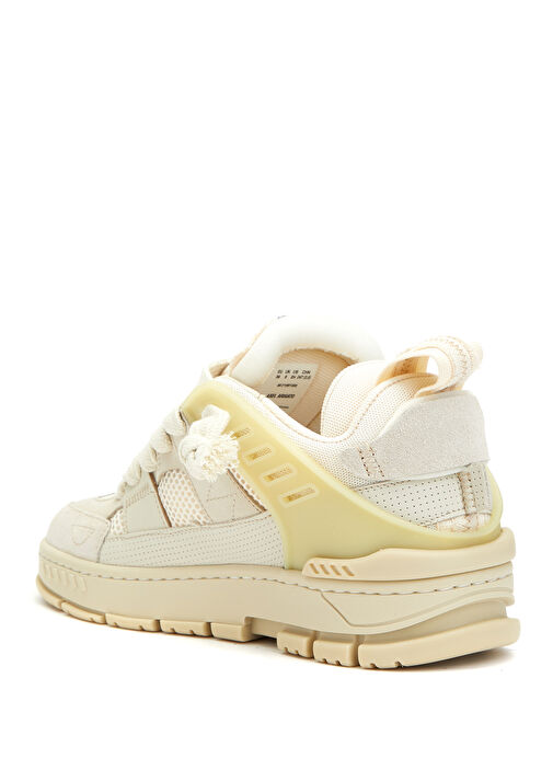 Alan Patchwork Bej Kadın Deri Sneaker - Görsel 4