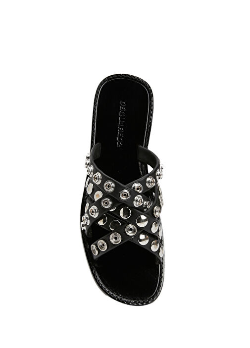 Siyah Troklu Erkek Deri Terlik - Görsel 5