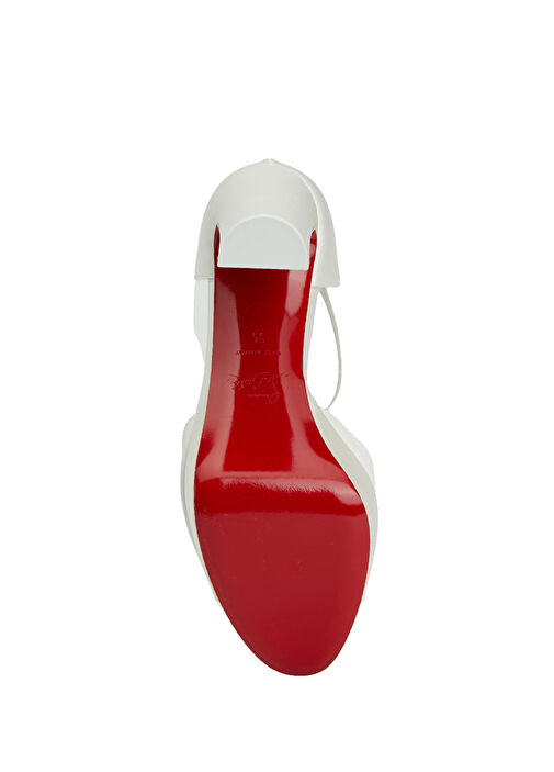 Kırık Beyaz Kadın İpek Sandalet - Görsel 6