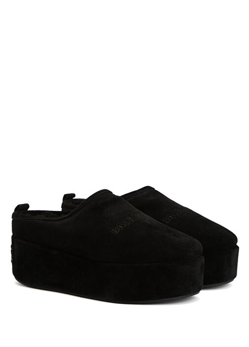 Siyah Kadın Deri Terlik - Görsel 3