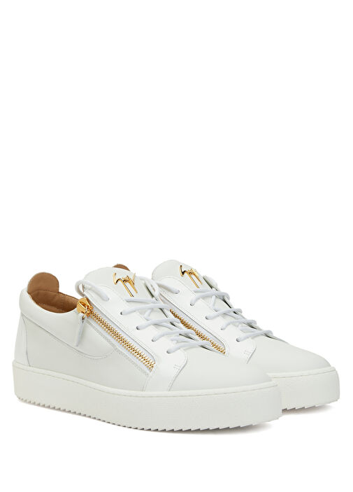 Beyaz Erkek Deri Sneaker - Görsel 3