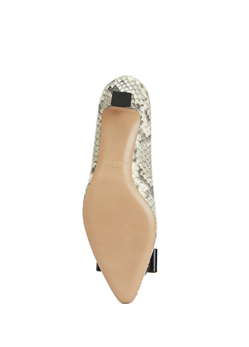 Çok Renkli Deri Topuklu Ayakkabı - Görsel 6