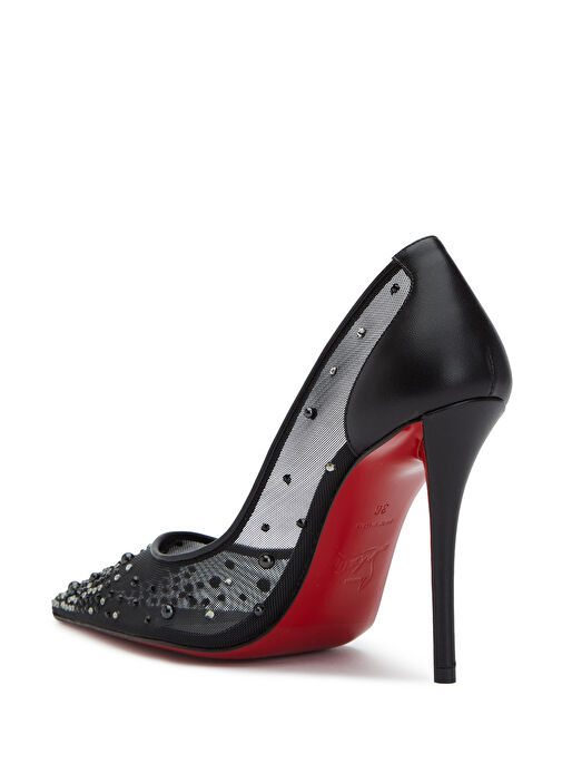 Miss Siyah Taş İşlemeli Stiletto - Görsel 4