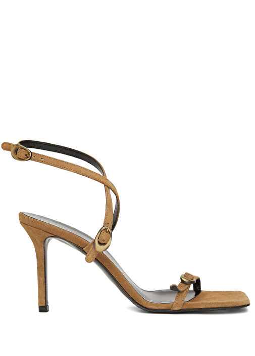 Amorf Camel Kadın Süet Sandalet - Görsel 2