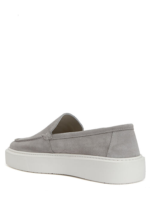 Gri Erkek Süet Loafer - Görsel 4