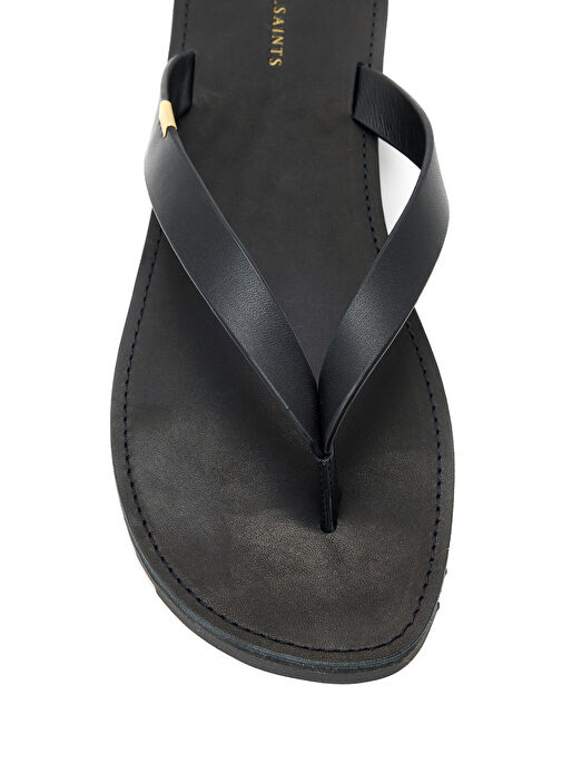 Sydney Siyah Kadın Deri Terlik - Görsel 5