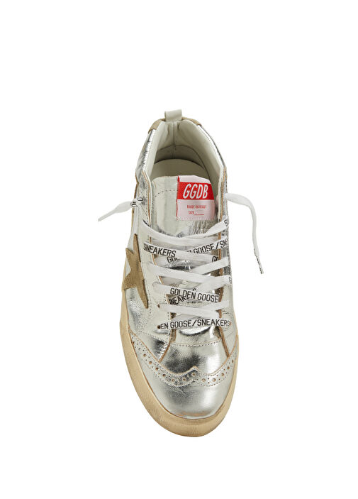 Mid Star Silver Kadın Deri Bilek Boy Sneaker - Görsel 5