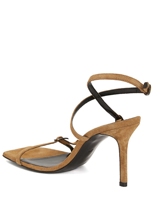 Amorf Camel Kadın Süet Sandalet - Görsel 4