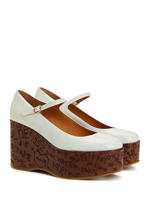 Maxime Ekru Deri Topuklu Ayakkabı - Görsel 3