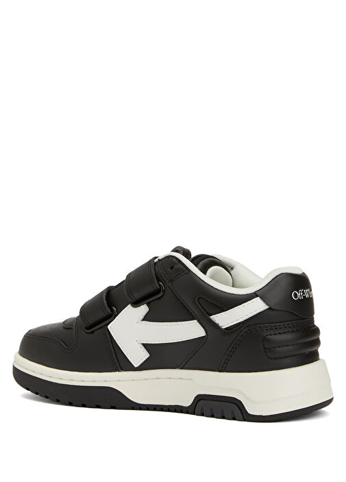 Siyah Beyaz Erkek Çocuk Deri Sneaker - Görsel 4