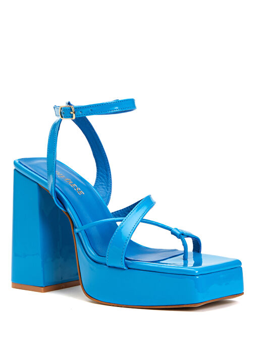 Mavi Kadın Deri Sandalet - Görsel 3