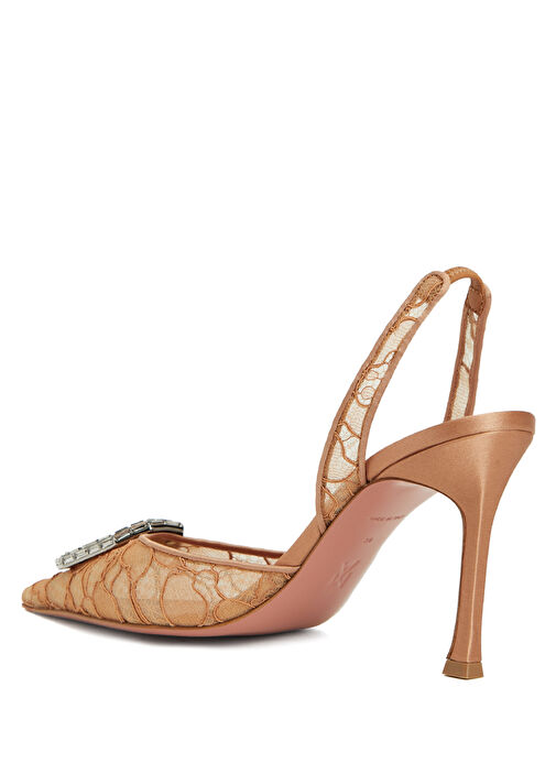 Camelia Dantel Dokulu Topuklu Ayakkabı - Görsel 4