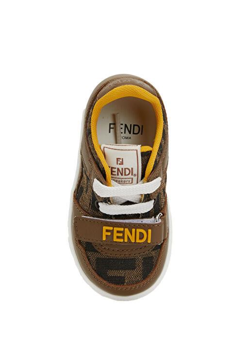 Kahverengi Çocuk Deri Sneaker - Görsel 5