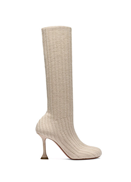 Veneda Bej Kadın Yün Çizme - Görsel 2