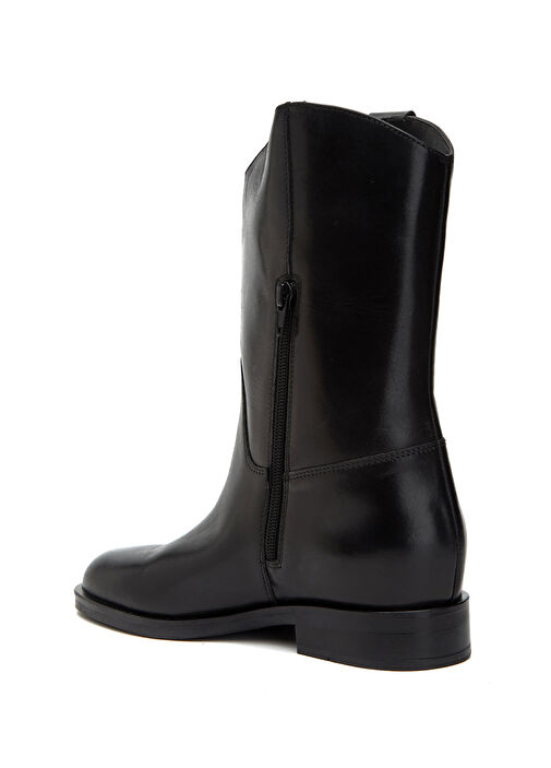Siyah Kadın Tokalı Deri Bot - Görsel 4