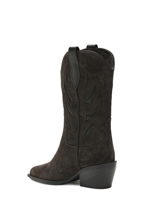 Kahverengi Kadın Süet Çizme - Görsel 4