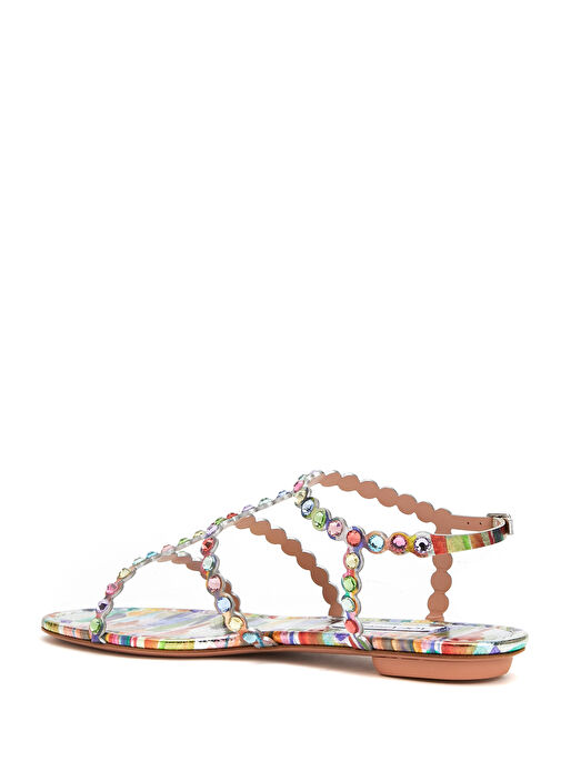 Tequila Çok Renkli Kadın Deri Sandalet - Görsel 4