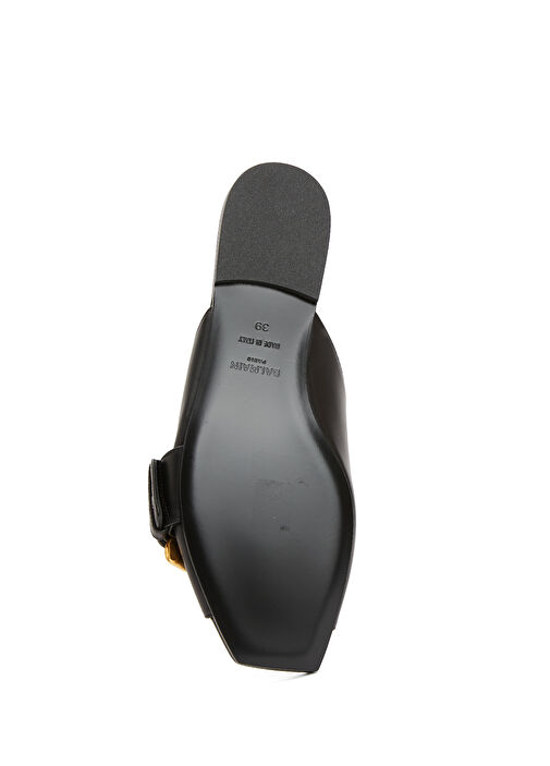 Anthem Siyah Kadın Deri Terlik - Görsel 6