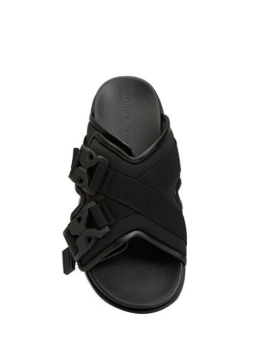 Siyah Erkek Deri Sandalet - Görsel 5