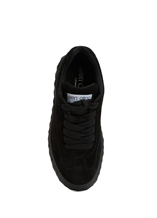 Diamond Maxi Siyah Erkek Deri Sneaker - Görsel 5