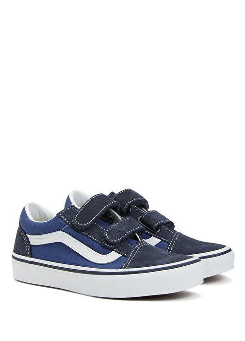 UY Old Skool V Lacivert Çocuk Deri Sneaker - Görsel 3
