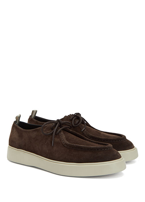 Koyu Kahverengi Erkek Süet Sneaker - Görsel 3