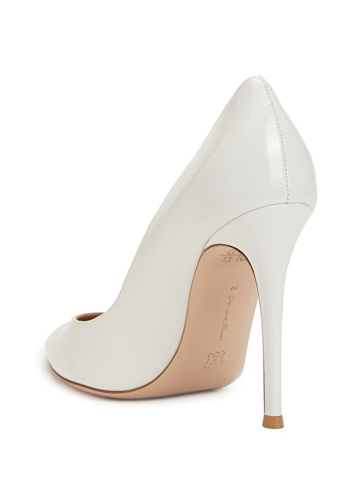 Ekru Deri Stiletto - Görsel 4
