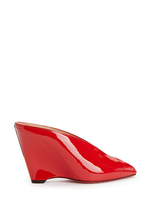 Alicia Kırmızı Kadın Deri Terlik - Görsel 2