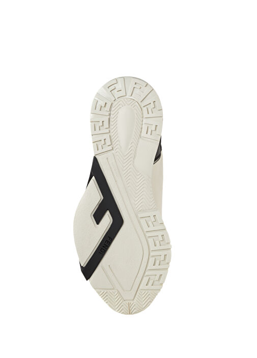 Fendi Flow Kahverengi Beyaz Erkek Deri Sneaker - Görsel 6