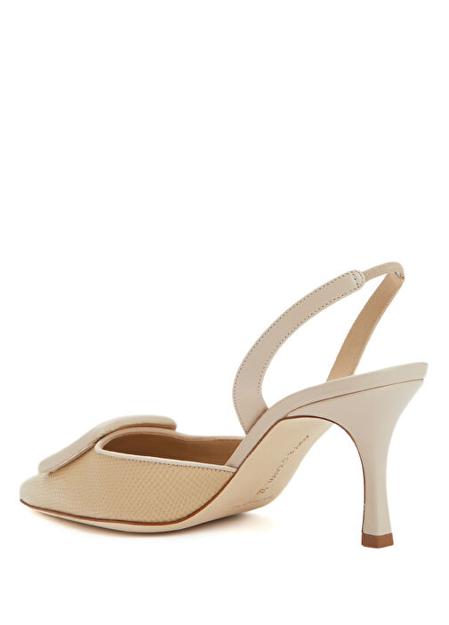 Maysli Nude Deri Topuklu Ayakkabı - Görsel 4