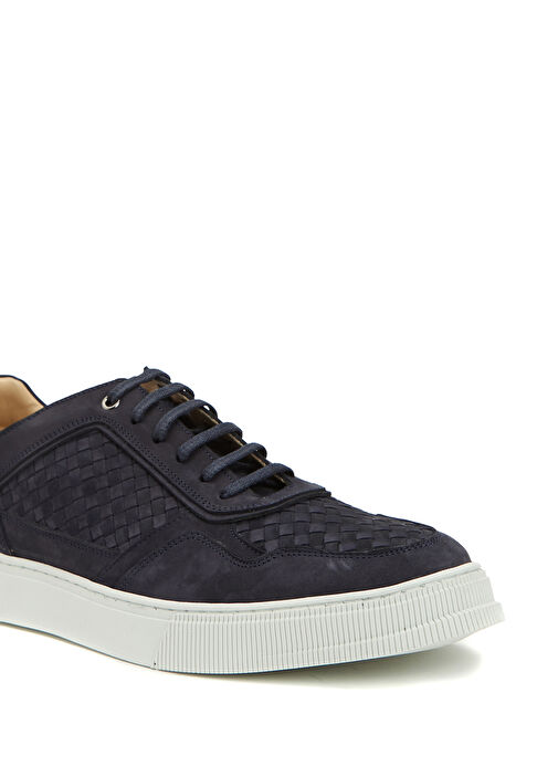 Lacivert Erkek Deri Sneaker - Görsel 7