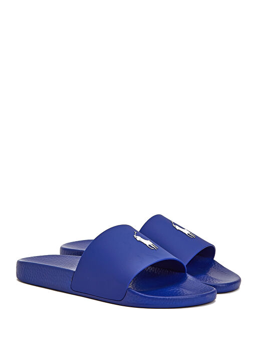 Mavi Logo Detaylı Erkek Terlik - Görsel 3