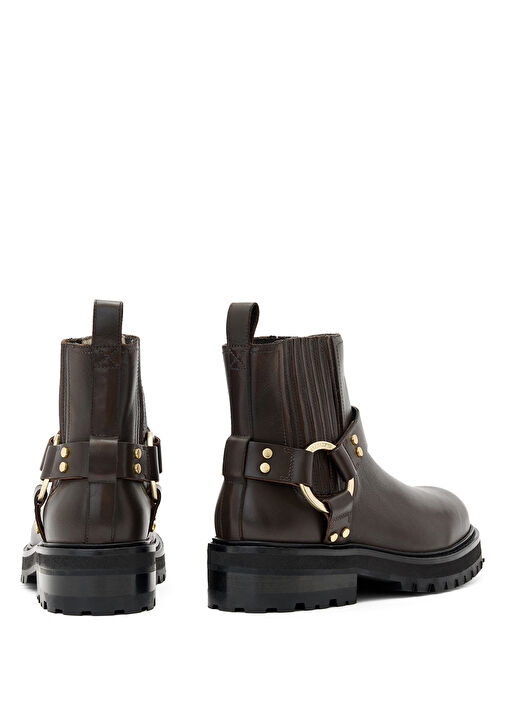 Maddie Koyu Kahverengi Kadın Deri Bot - Görsel 5