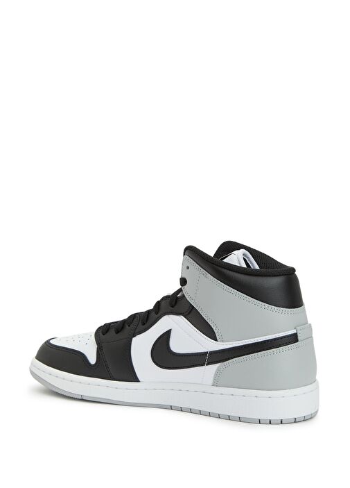 Air Jordan 1 Mid Beyaz Erkek Deri Sneaker - Görsel 4