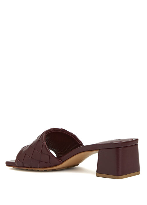 Parco Bordo Kadın Deri Terlik - Görsel 4