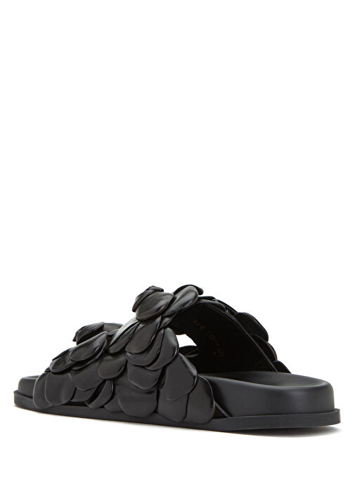 Atelier 03 Rose Edition Siyah Kadın Deri Terlik - Görsel 4