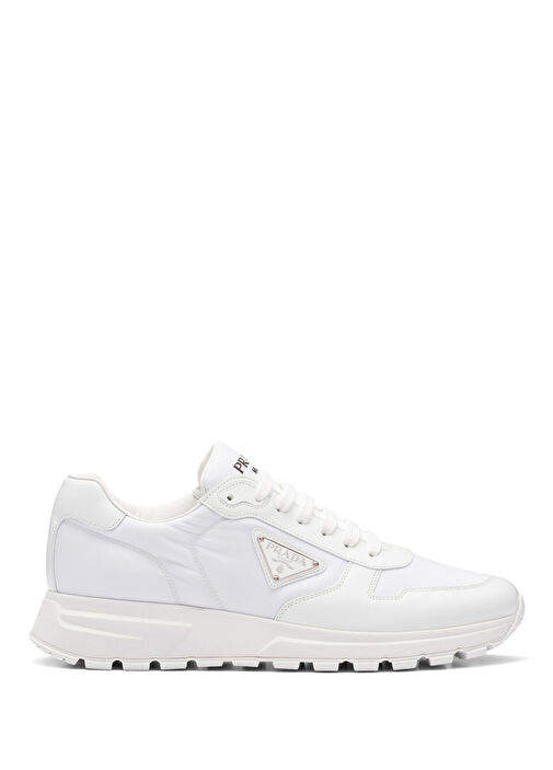 White Prada White Men Re-Nylon and Leather Sneakers 1339271 | Beymen