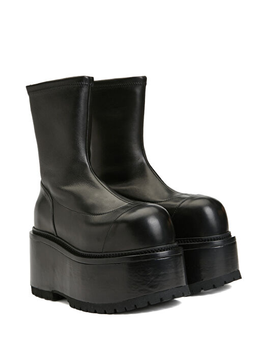 Siyah Kadın Deri Bot - Görsel 3